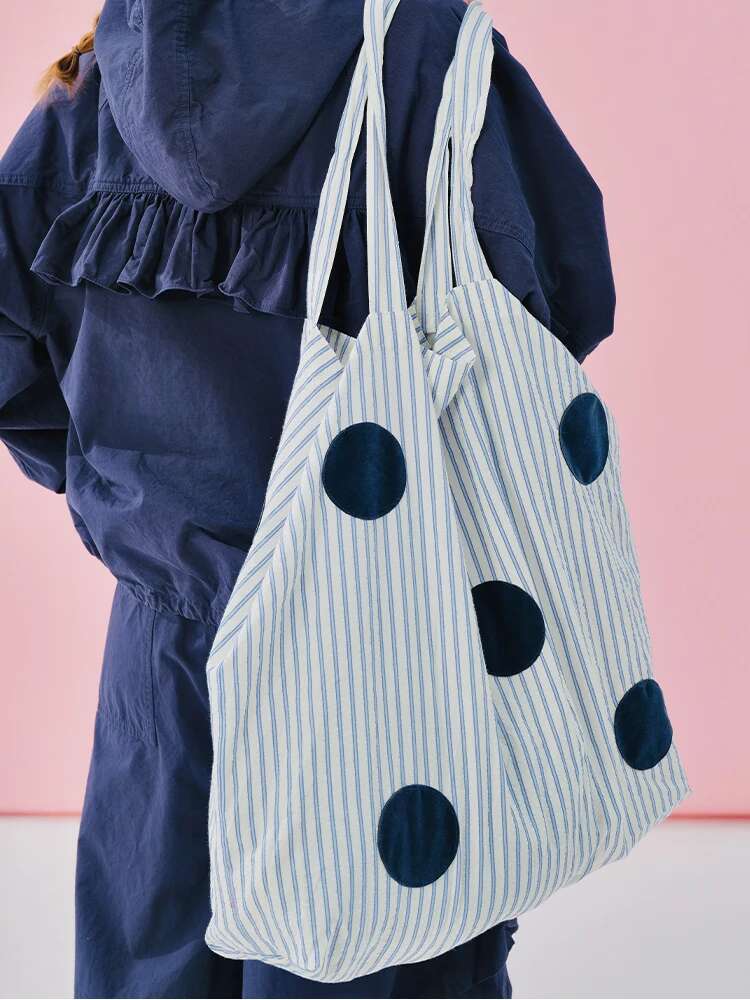 Imakokoni Autumn Blue Canvas Original Versatile Large Capacity Diagonal Cross Bag 244974