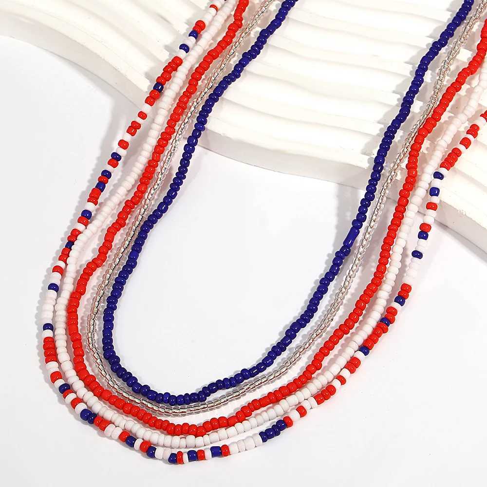 AENSOA Bohian Colorful Seed Beads Multi-layer Waist Chain Women Handmade Beaded Belly Chains Summer Beach Body JewelryXJ250224
