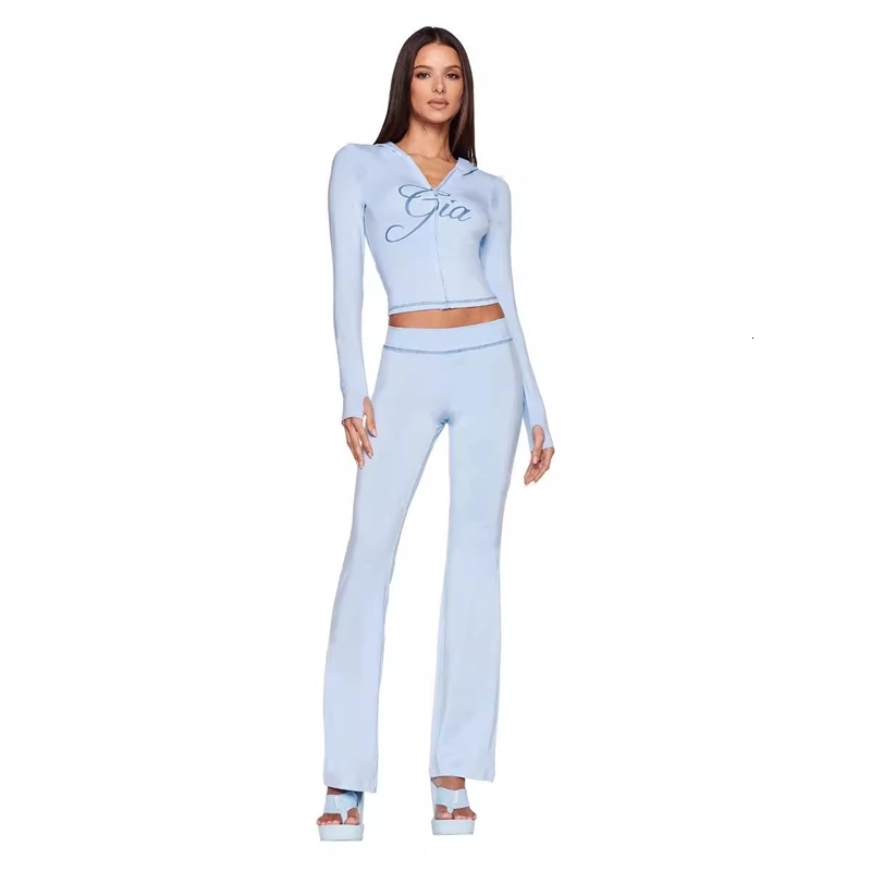 Women Tracksuits 2025 New Set Ins Fashion Hot Stamping Strapless High Waisted Casual Pants Two-piece Set