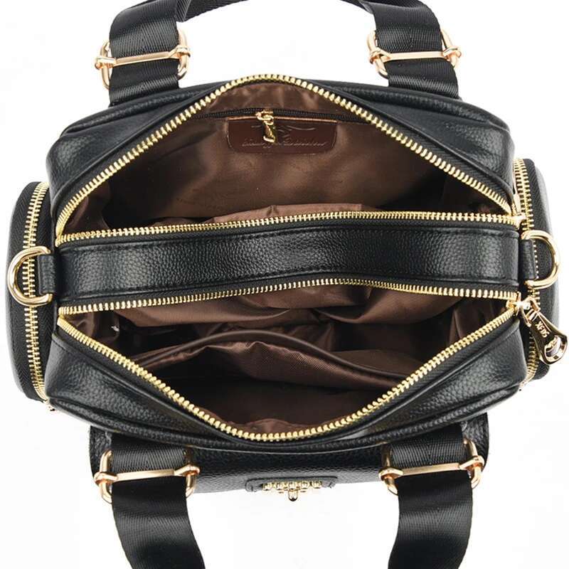 Leisure Brand Handbag High Quality Women's Shoulder Bags Fashion Designer Large Capacity Soft Leather Locomotive Bag Sac A Main