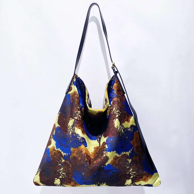 Chinese Style Slim Tote Bags For Women Designer Handbag And Purses 2024 New In Polyester Wer Pattern Underarm Shoulder
