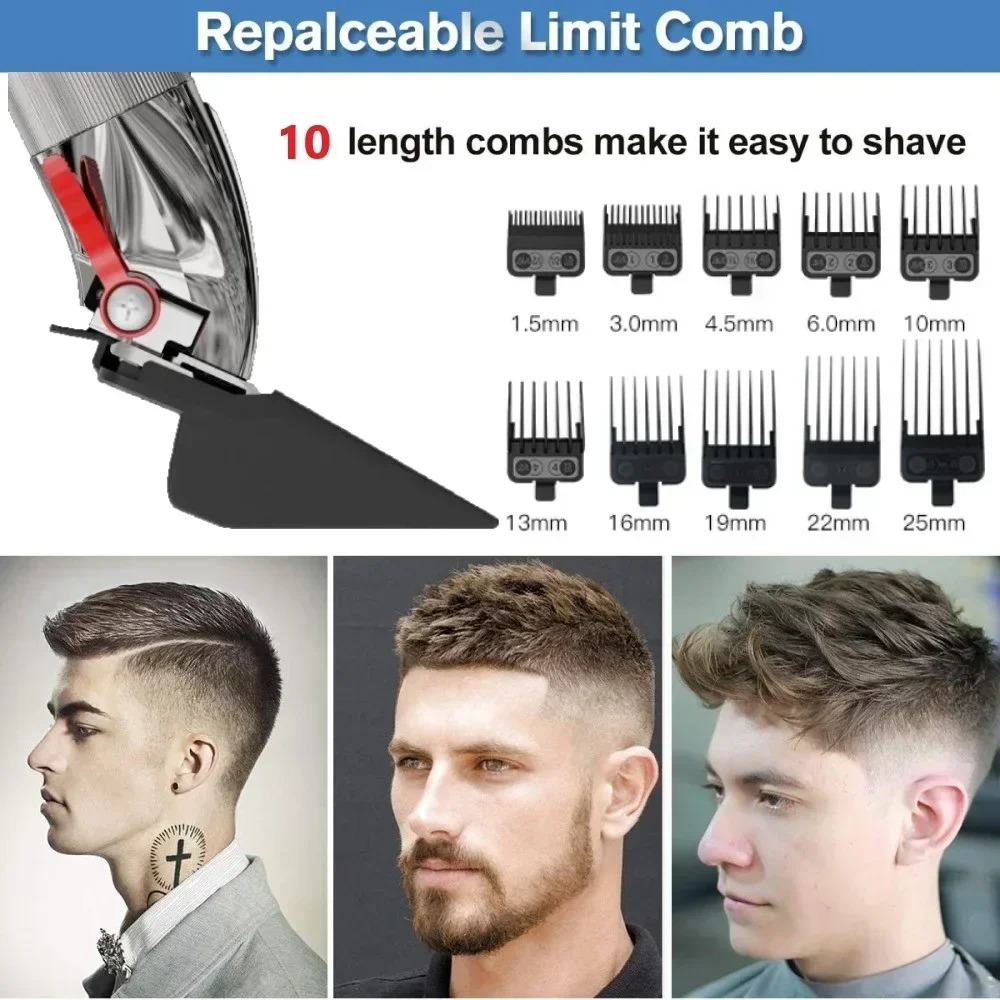 Madeshow M5 M5F Mens Hair Clipper Professional Barber 7000rpm 2speed Precision 250217