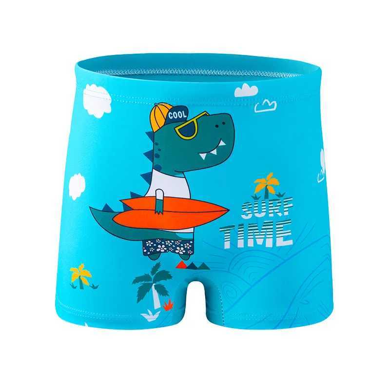 New Childrens Swimming Trunks Boys Middle and Small Children Multicolored Cartoon Animal Flat Swimming Trunks Beach Trousers X250224
