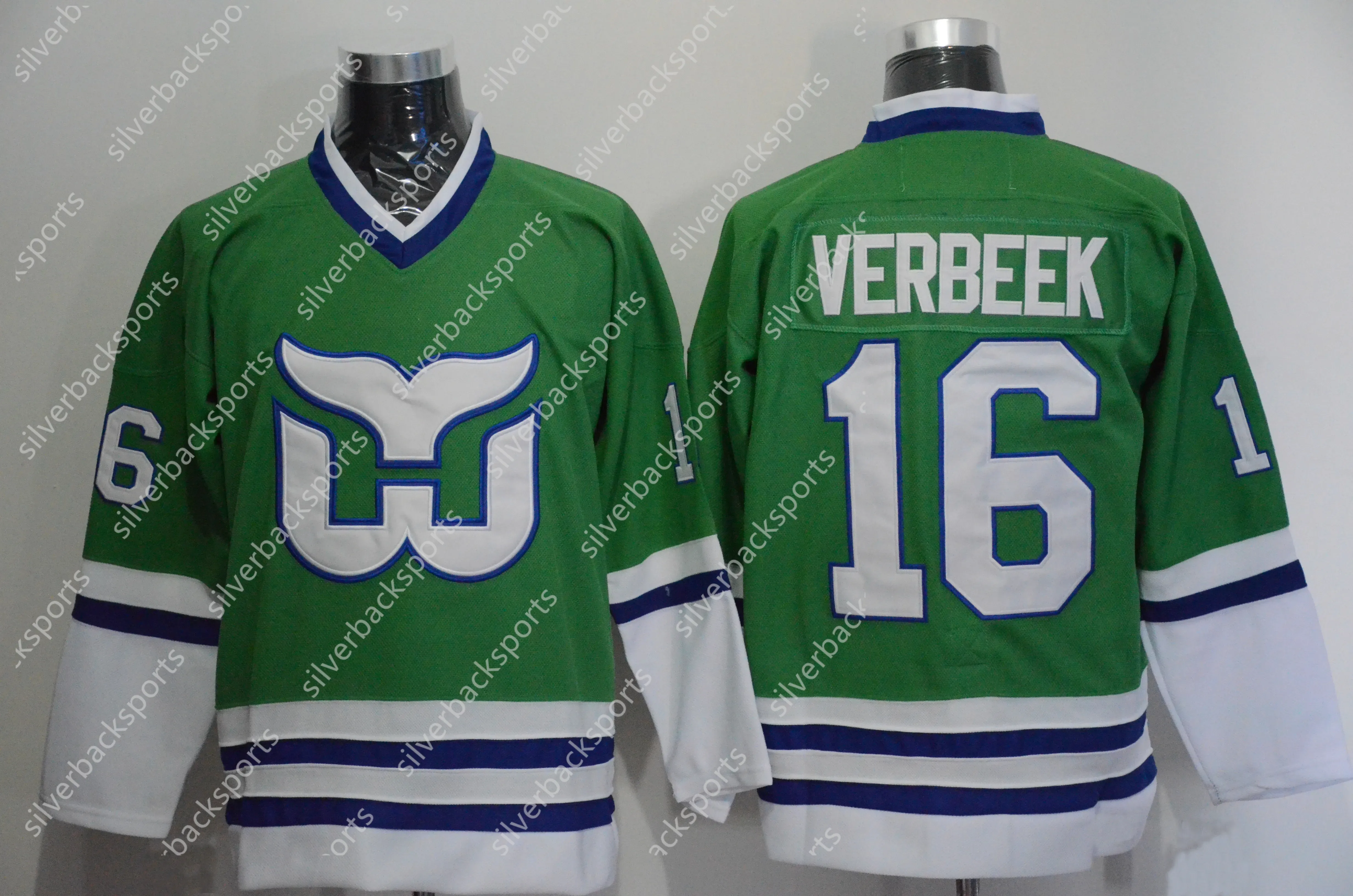 Custom Hartford Whalers 9 GORDIE HOWE Jersey 10 FRANCIS 11 DINEEN 16 VERBEEK 26 FERRARO 1 LIUT