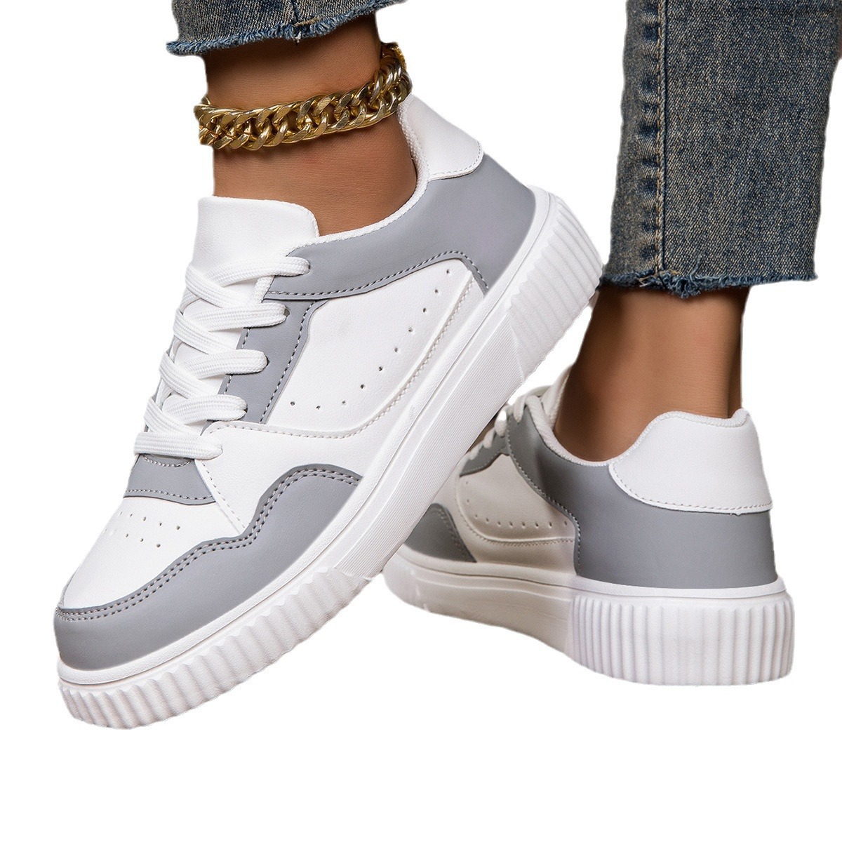 New breathable light casual sports style men's and women's small trend white shoes 2025s