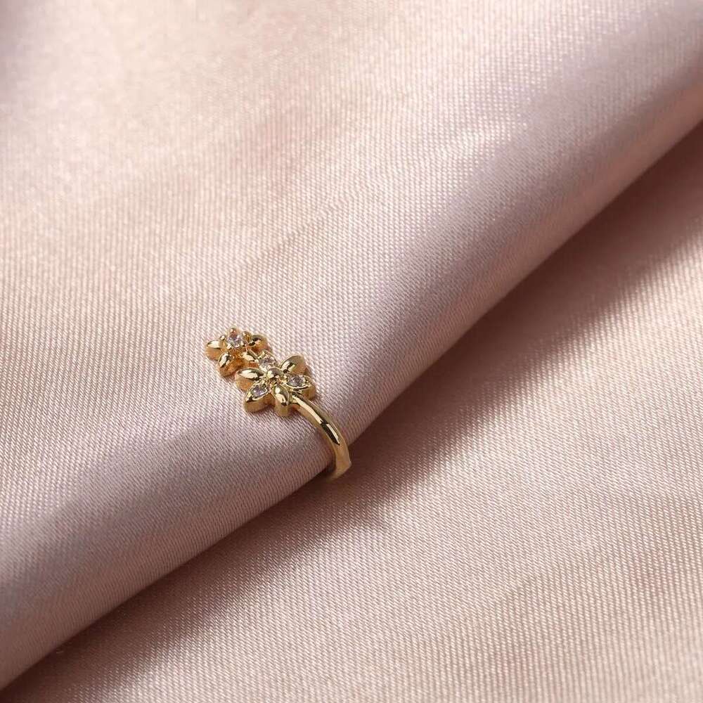1pc Double wer Charm Copper Inlaid Zircon U-shaped Clip Fake Nose Ring Female No Piercing Jewelry