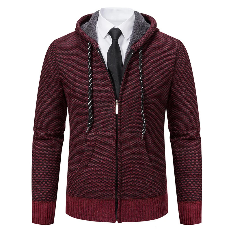 Mens Knitted Cardigan Jacket Vintage Winter Sweater Coat Casual Turndown Collar Fleece Jackets Fashion Mens Autumn Outwear 250224
