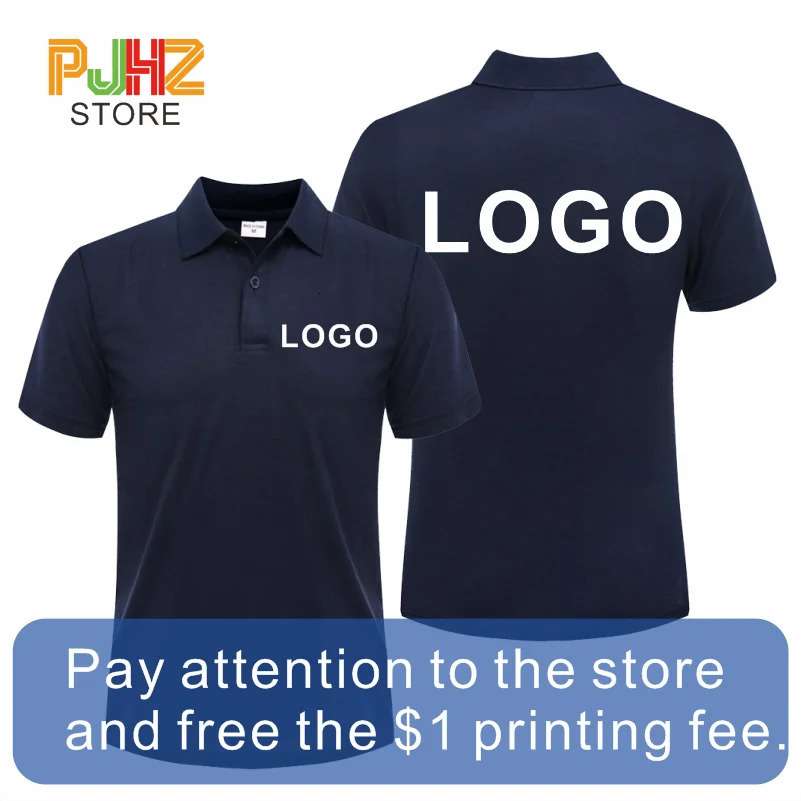 Casual Polo Shirt Breathable Short Sleeve Personal Company Group n Men And Women Custom Print Embroidery 250224