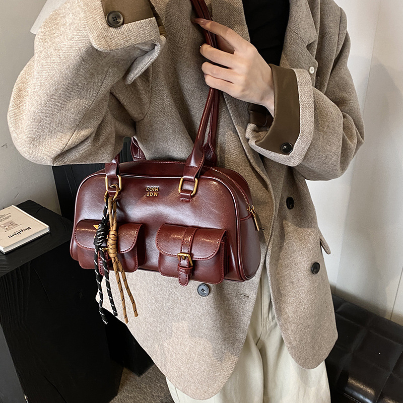 Fashion Trend Free Shipping Designer 2025 New Fashionable European And American Luxury Handheld Large Capacity Bowling Bag