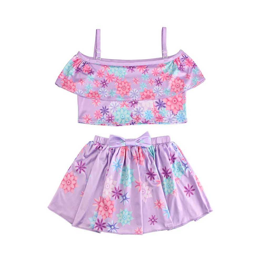 NEW Girl Swimsuit Childrens Encanto Mirabel Isabela Kids New Swimwear Sets Bathing Children Suit Princess Pool Party X250224