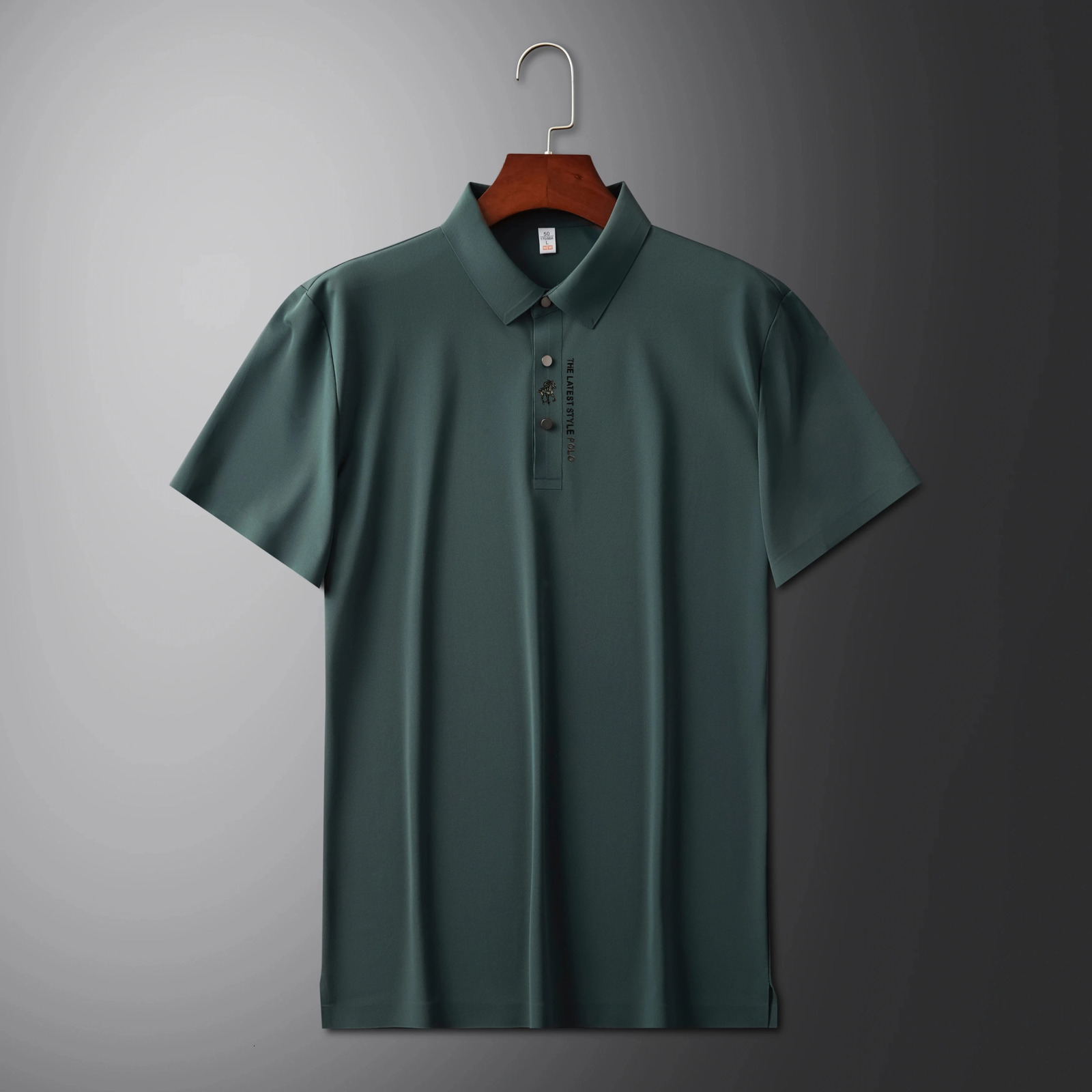 High end fashion printed short sleeve POLO shirt mens summer trend ice silk casual T-shirt comfortable cool top 250222