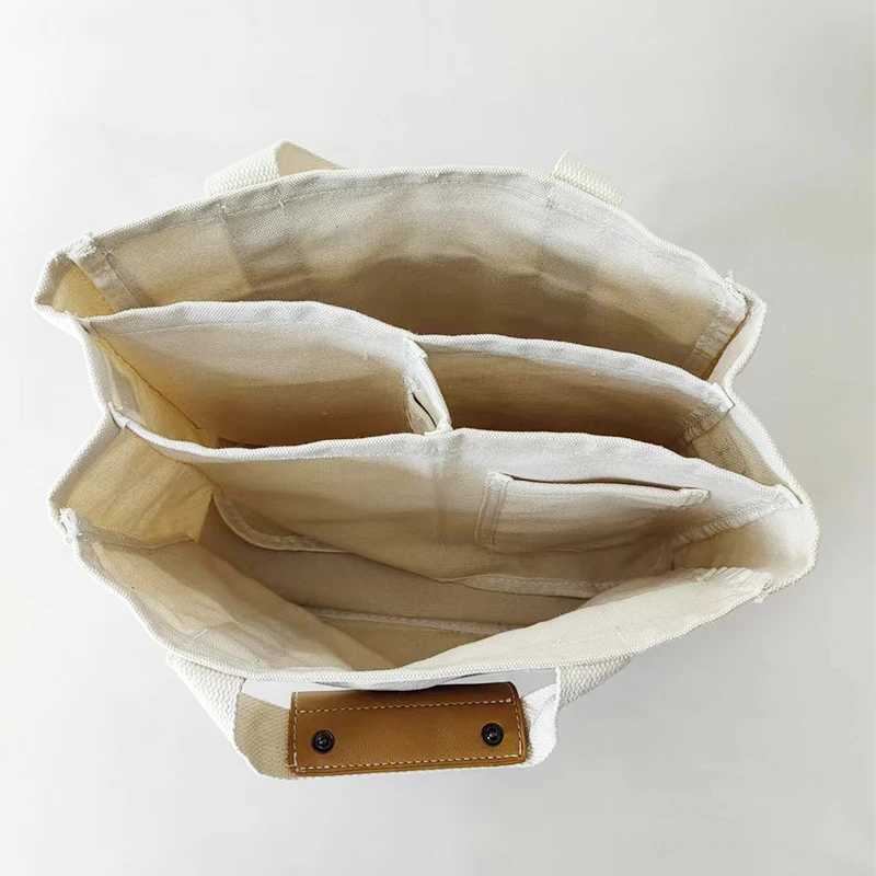 Womens Canvas Large Capacity Multi Handbag Layered Function Cross body Bag Womens Handbag Shopping Z250224