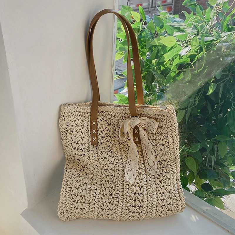 Bohemian Style Large Capacity Shoulder Bags For Women Handmade Straw Handbag Totes Travel Bag Shopping Pack bolsa feminina