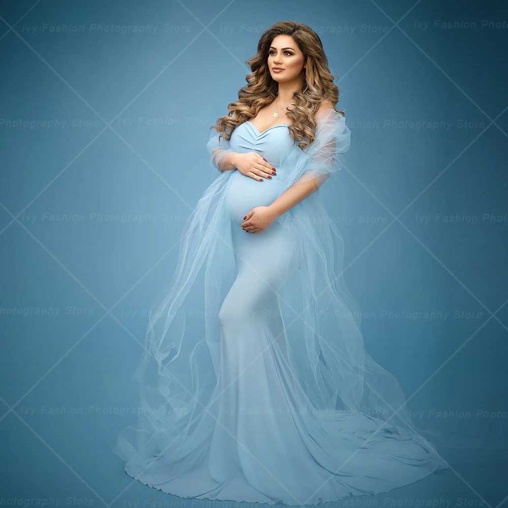 Maternity Dress For Baby Showers Off Shoulder Slim Fit Dress Photo Shoot Photography Dress For Women Clothes For Pregnant Women X250224