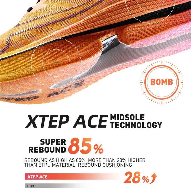 Xtep 160X 5.0 Running Shoes Professional Marathon PB Carbon Plate Sport Shoe Cushioning Shock Absorption Sneakers 977119110004C250224