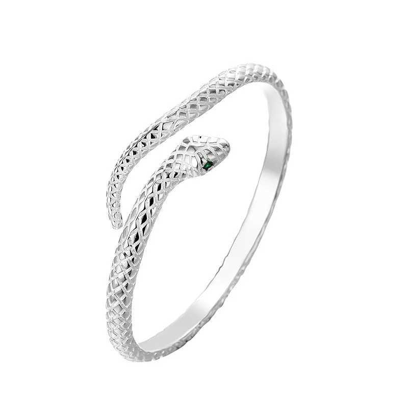 Fashionable Metal Water Diamond Snake She Bracelet Charm Temperature Adjustable Classic Bracelet Suitable for Womens Party Outside Jewelry GiftsXJ2502