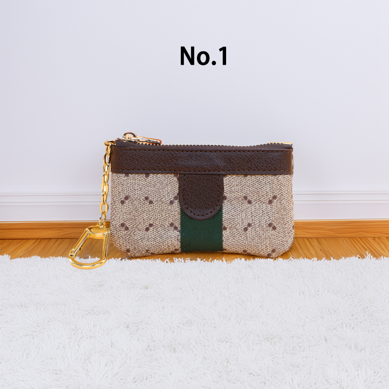 Luxury Brand Designer Key Pouch Wallet keychain Case, Coin Wallets Key Pouch with Chain Mini Wallets Purse Lzj006