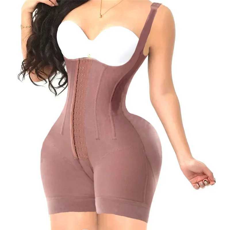 Purple Fajas Colombian Girdle XXS Bodysuits Shapewear Control Panties High Compression Waist Trainer Corset Slimming Body Shaper M250225