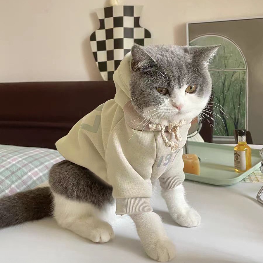 Stylish Spring/Fall Pet Clothes for Dogs & Cats - Cute Fleece Outfits for Ragdoll, British Shorthair