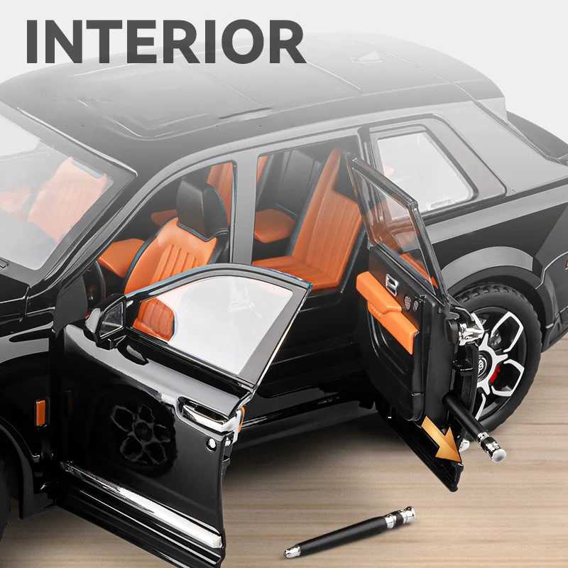 1/20 Rolls Royce SUV Cullinan Alloy Luxy Car Model Diecast Metal Vehicles Car Model Simulation Sound and Light Children Toy Gift Z250224