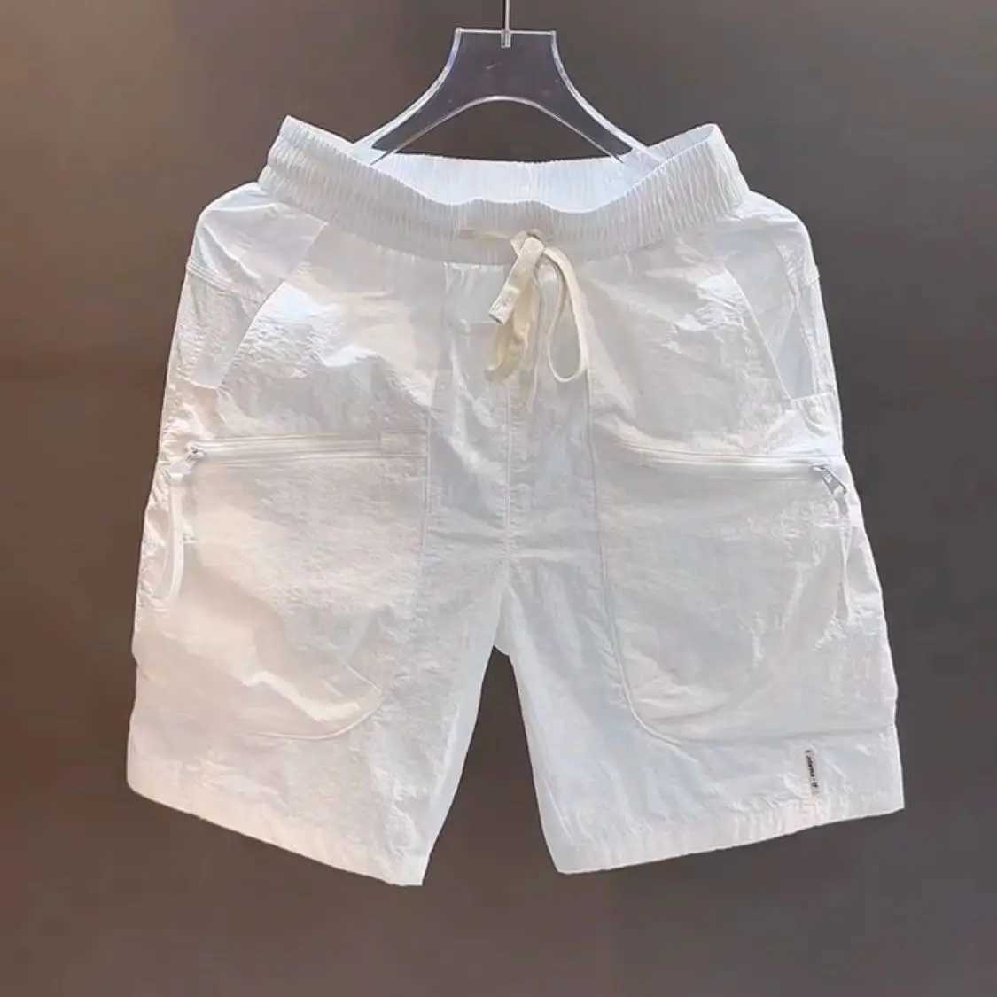 Japanese Shorts Mens Fashion All-Match Fashion Brand Casual Working Pants Quick-Dry Pants Loose Straight Shorts gym shortsT250224