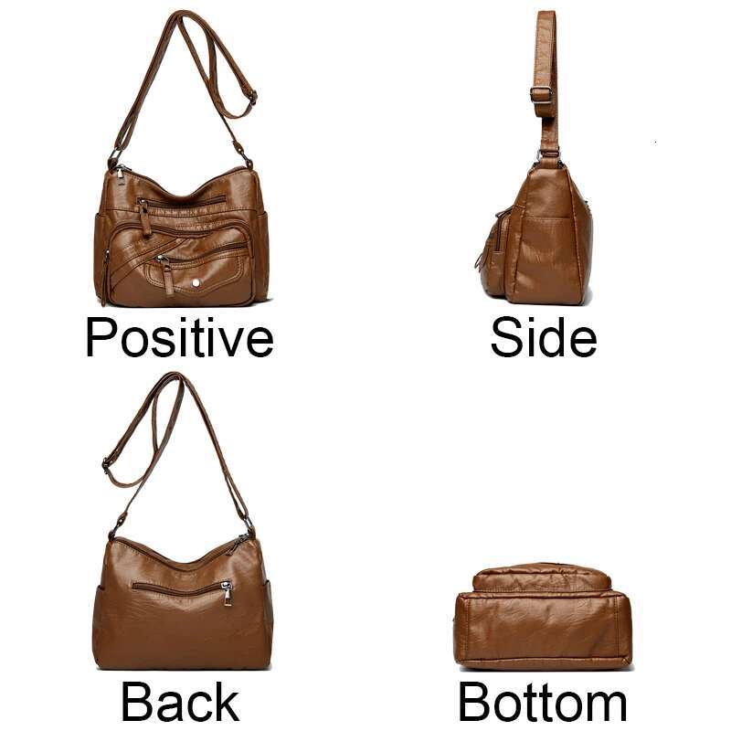 New Style4 New Large Capacity Handbags Vintage For Women Designer Female Soft PU Leather Shoulder Bags Crossbody Bag