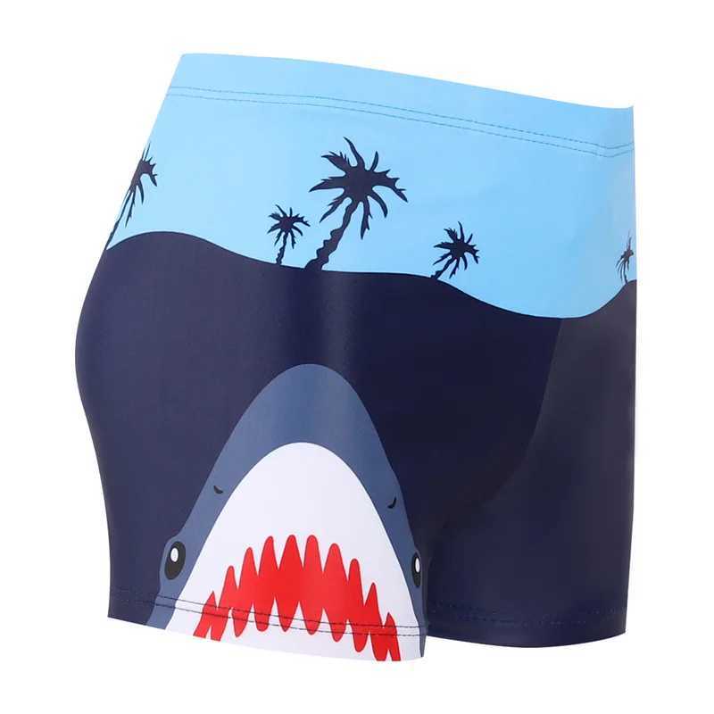 Children Swimming Trunk Boys 2024 Summer Shorts Pants+Swimming Cap Suit Toddler Beach Swimwears Cartoon Baby Clothes Swimwear X250224