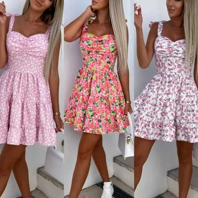 Women Summer Dress Sexy Strapless Bow Tie Vacation Boho Beach Short Sweet Dresses Vestidos Backless Ele Dresses One Piece LadiesXJ250224