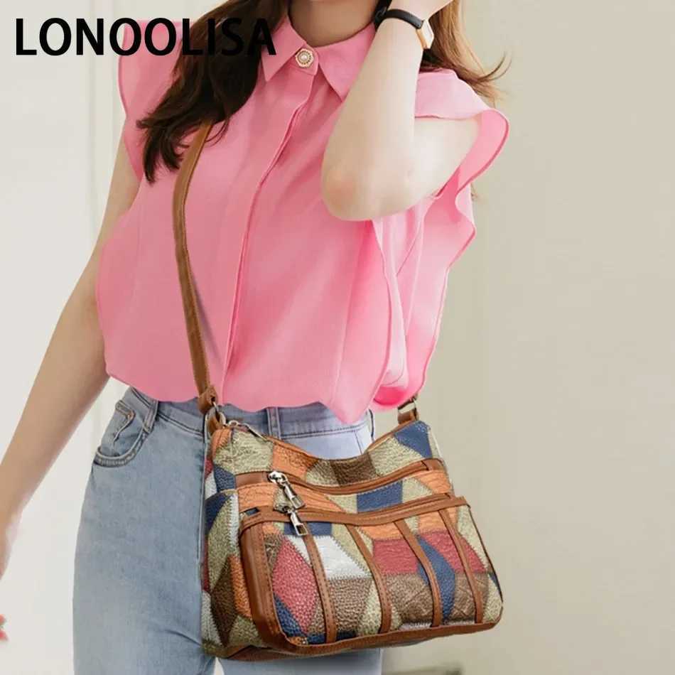 Soft Leather Purses and Handbags Casual Shoulder Crossbody Bags for Women 2024 Vintage Multi-pocket Ladies Messenger Bags Design Z250225