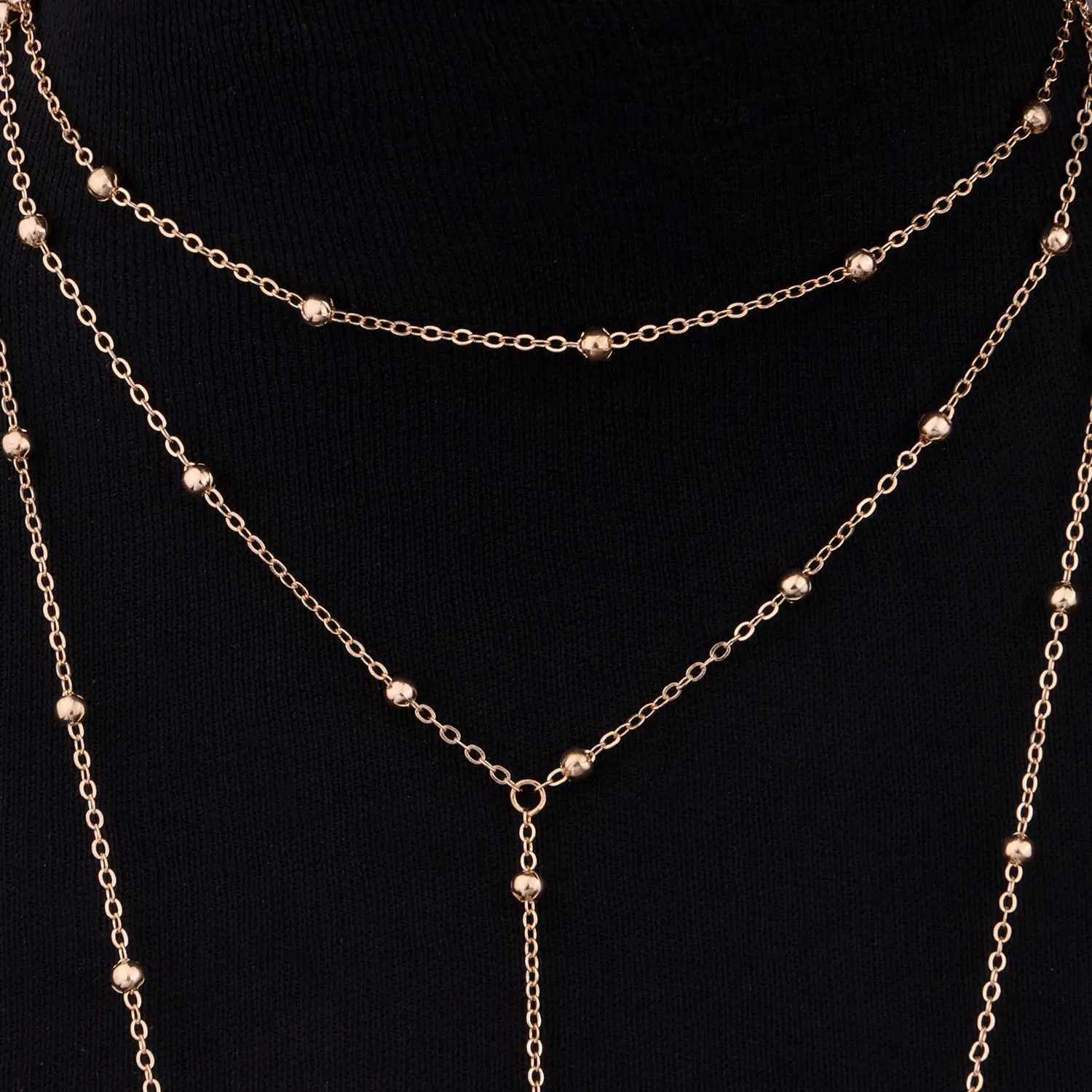 New Sexy Fashion Swimsuit Bra Body Chain Ladies Body Bead Chain Accories BD7016XJ250224