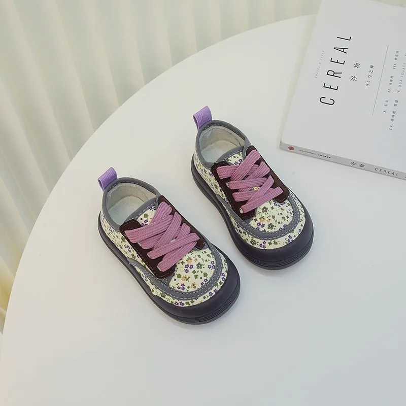 Korean Style Childrens Canvas Shoes Toddler Girls Boys White Denim Shoes Sneakers Soft Sole Running Shoes 3-6Y Spring Autumn X250224