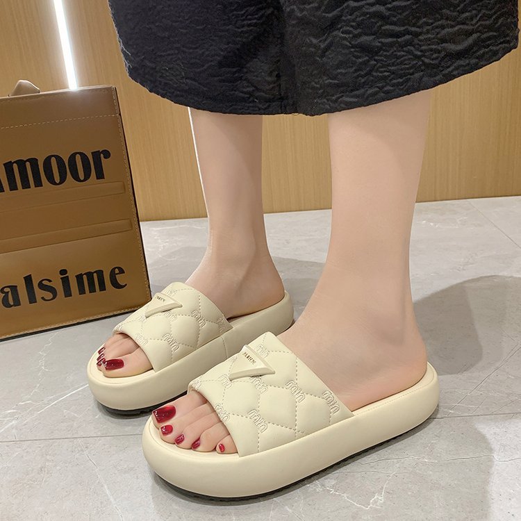 free shipping Slippers designer sandals for womens black Platform printing soft sole ladies sliders shoes Slipper woman outdoor