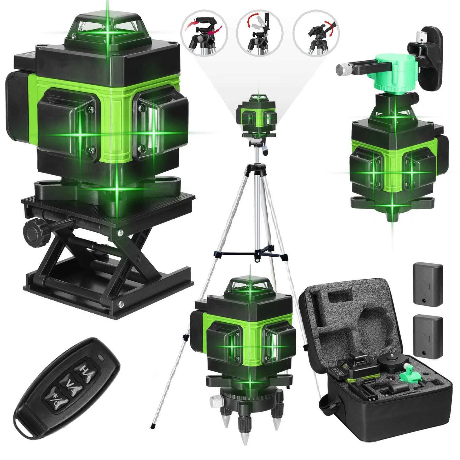 level a Laser Level with tripod/mini 16 Lines Professional Laser 360 Horizontal green Beam professional Laser level X250225