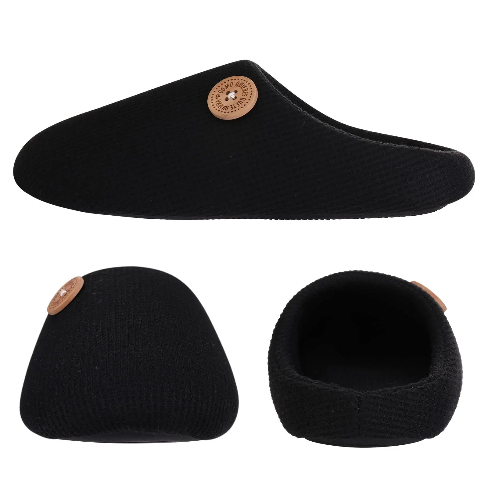 Shevalues Winter Men Mules Slippers Warm Fuzzy House Shoes Men Fluffy Fur Slippers Cotton Flat Shoes Unisex Fur Shoes Large Size250225