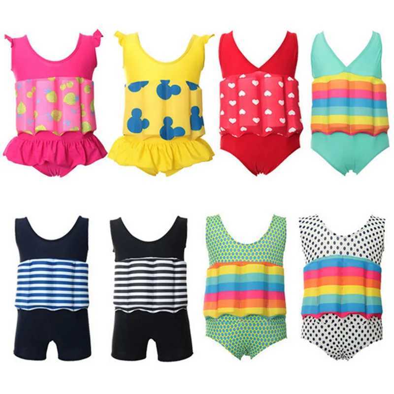 Baby Buoyant Swimwear Girl Quick-drying One-piece Buoyancy Swimsuit High Elasticity Pool Float Kid Learning Swimming Clothes New X250224