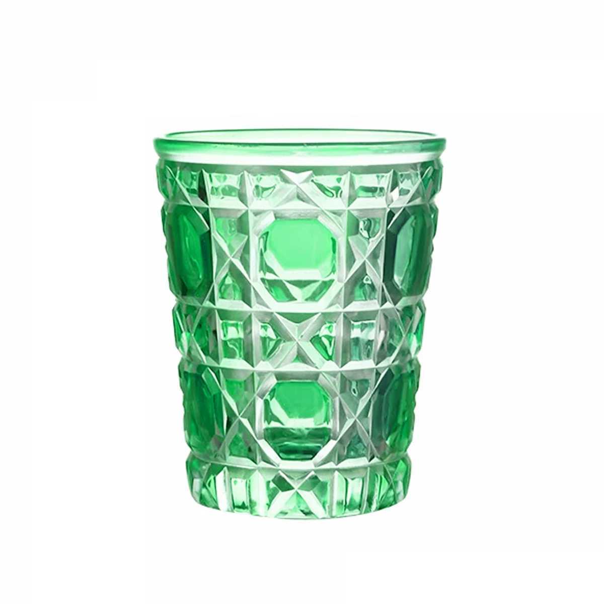 1 320ml crystal whiskey glass flat bottomed hand carved colorful brandy wine glass spirit glass rollerXJ250225