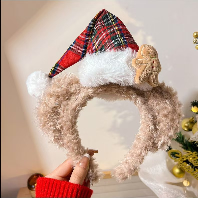 Kids Playground Costume: Cute Teddy Bear Headbands Featuring Ribbons & Christmas Caps
