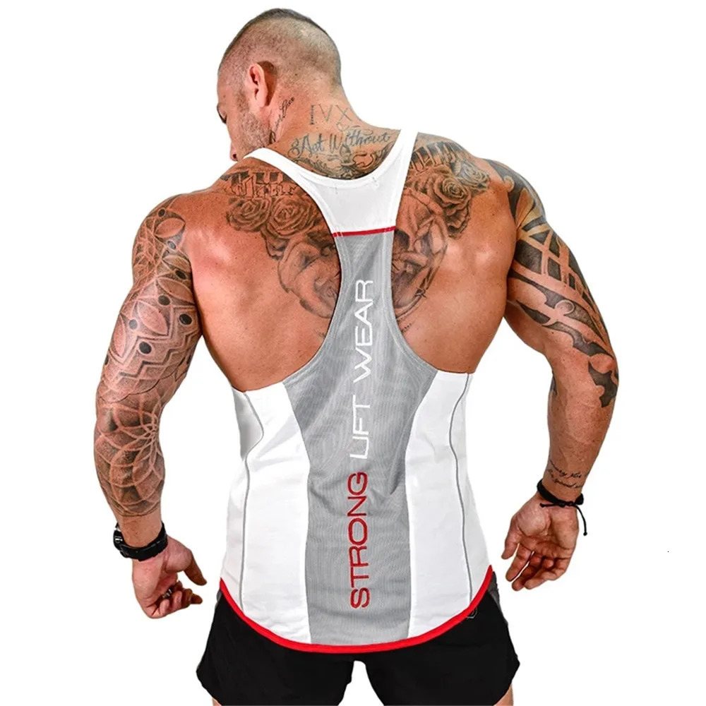 Mens Bodybuilding Tank top Gyms Fitness sleeveless shirt Male Cotton clothing Fashion Singlet vest Undershirt Hombre 250224