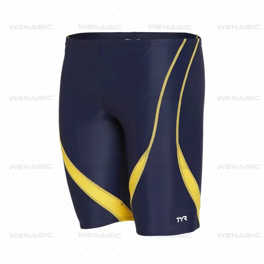 Summer Men Swimwear Training Swim Shorts Trunks Beach Tight Swimming Pants Swimsuits Jammer Running Sports Surf Shorts TrunksXJ250224