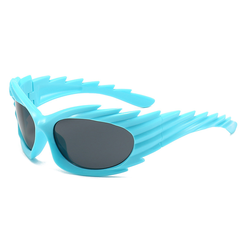 2025 new European and American personality wing cycling sunglasses shape ins fashion sunglasses female thorn hedgehog Y2K sunglasses