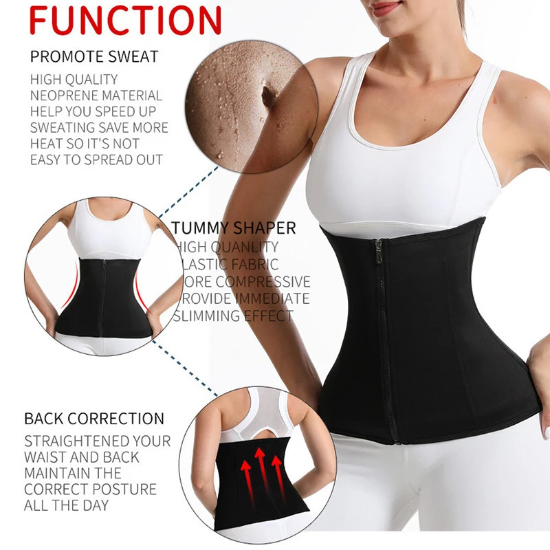 BurVogue Women Waist Trainer Trimmer Corset Sweat Belly Band Sports Girdle Sauna Suit Waist Trimmer Sweat Bands for Stomach 250224