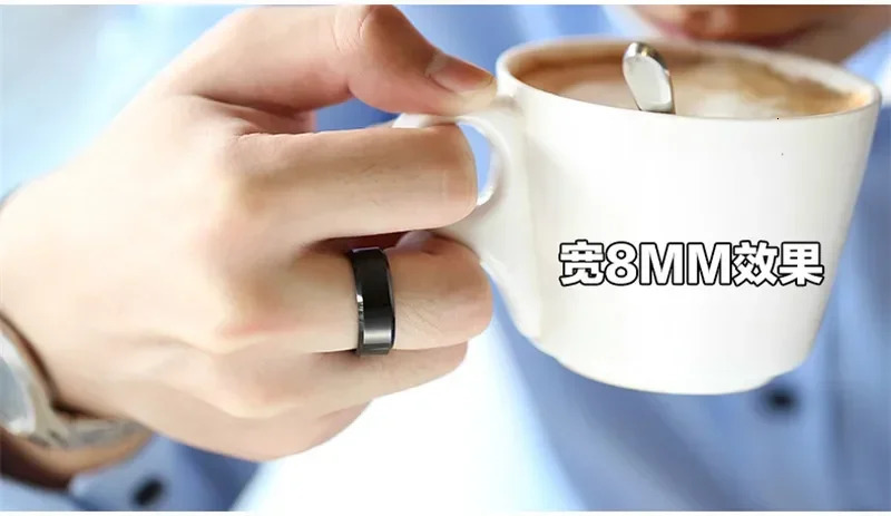 JUCHAO Classic Ring Men Black Men Jewelry Wedding Bands Boyfriend Gift Drop 250218