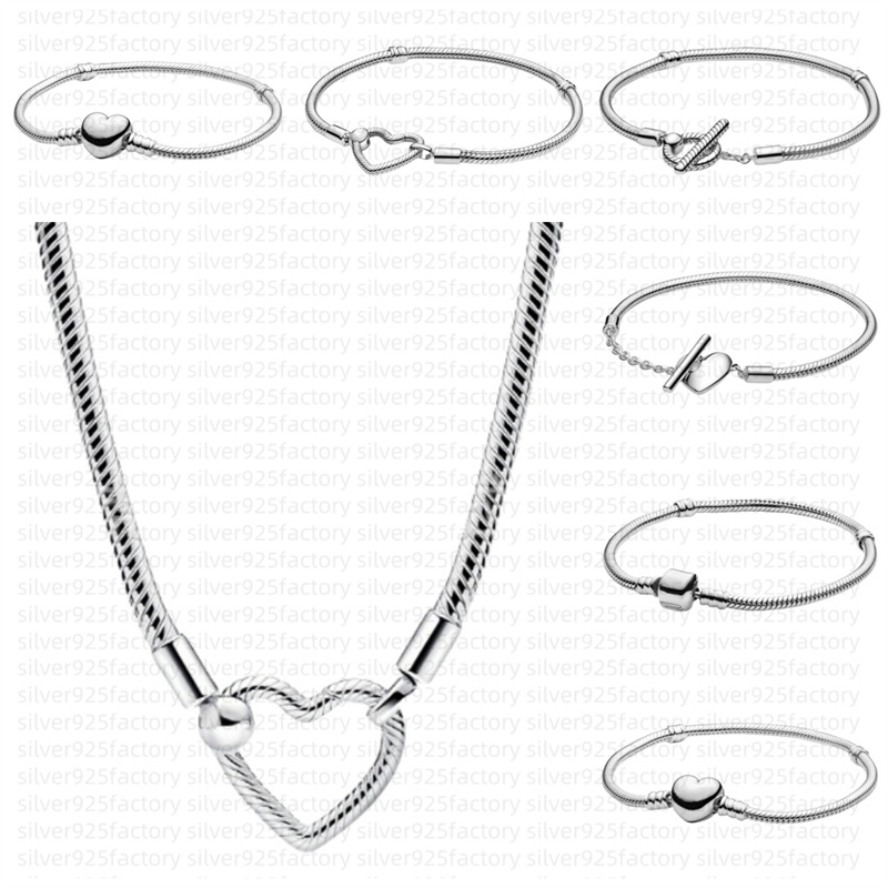 bracelet designer necklace for women Mother's Day Gifts Basic Bracelet Snake bone chain Charm Heart Buckle necklaces Bracelets Wedding gift size 16-21 cm