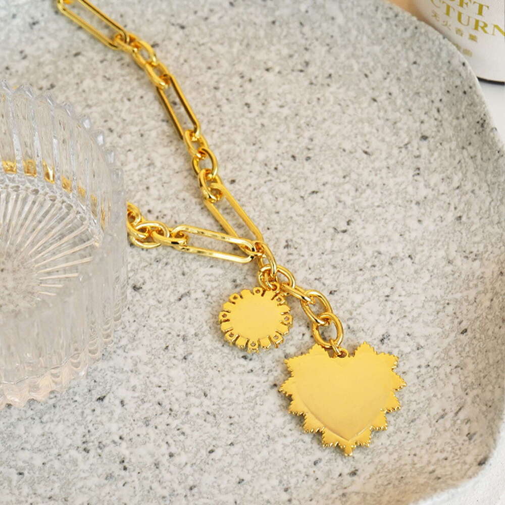 nky Gold for Women, Heart Pendants Sun wer Necklace Fashion Hip Hop Choker Gift
