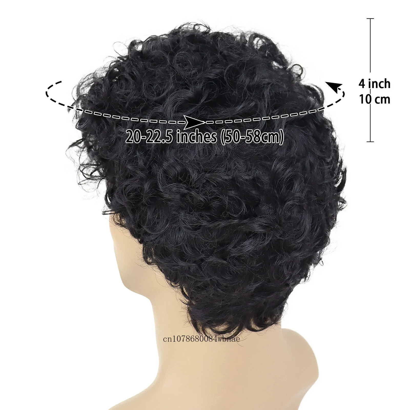 Black Afro Wig Synthetic Fiber Short Curly Wig with Bangs for Men Male Elastic Toupees Daily Costume Party Hair Replacement Wigs 250224