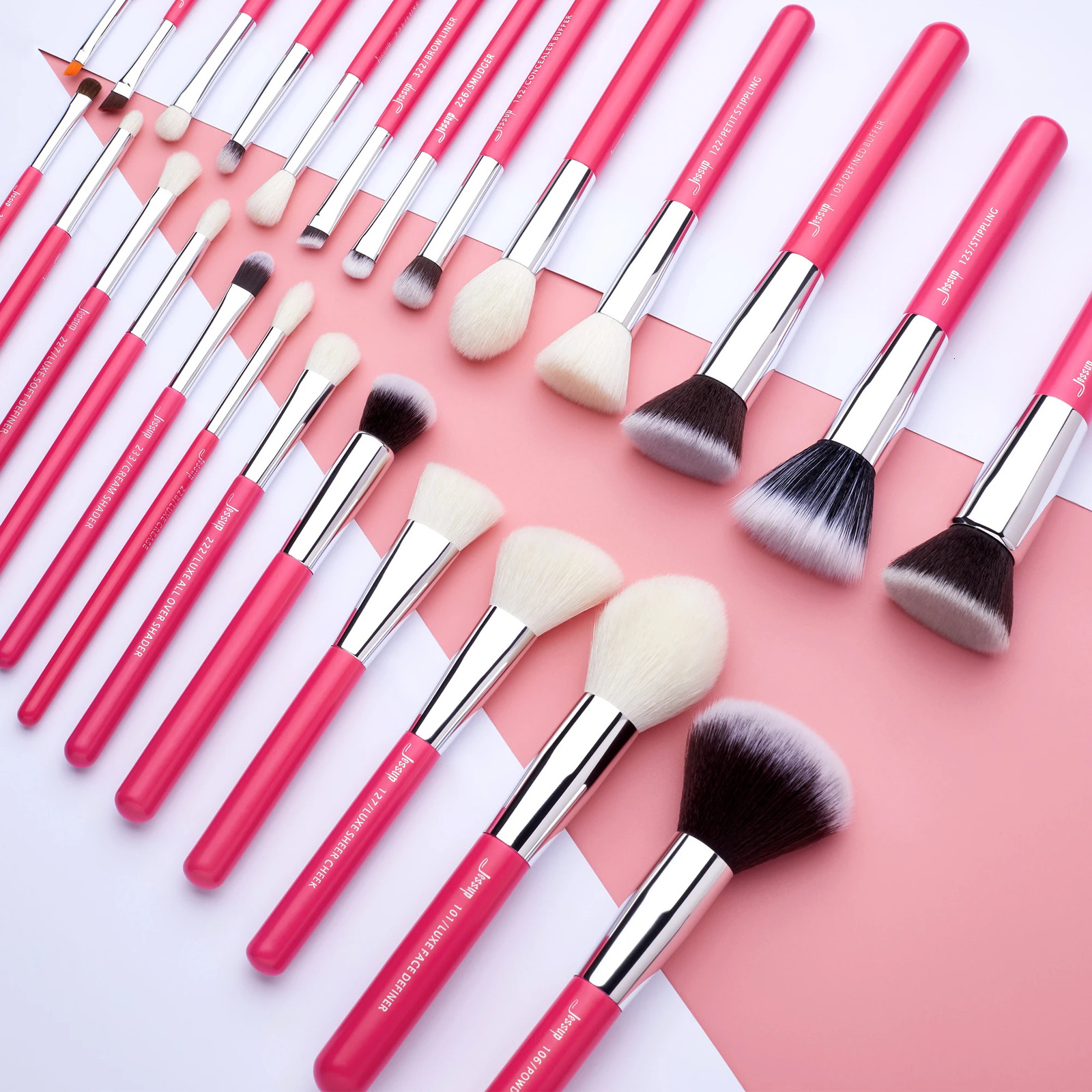 Jessup Makeup brushes set 25pcs Make up Brush Professional Natural-Synthetic Foundation Powder Blending Eyeshadow T195 250305