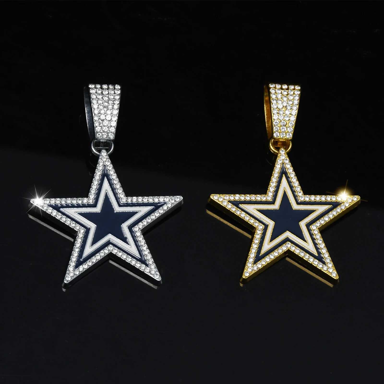 Hot Selling Icy Star Jewelry Stainless steel Twist Chain Football Cow and Boys Necklace for Men Rappers X250224