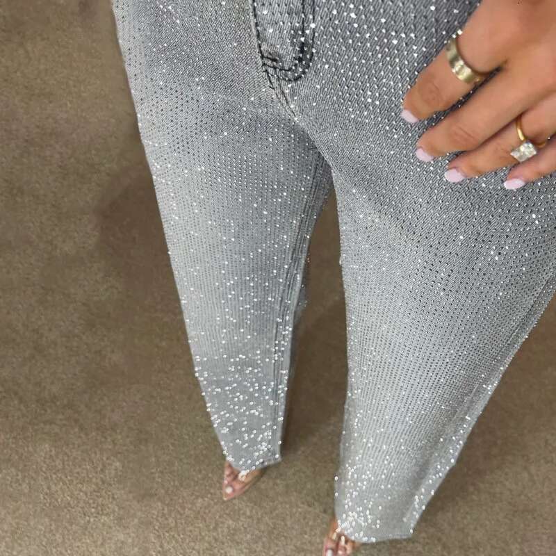 Women's Wear EAEOVNI Street Y2k Women's Jeans High Waist Fashion Dias Spliced Design Long Denim Trousers Spring New