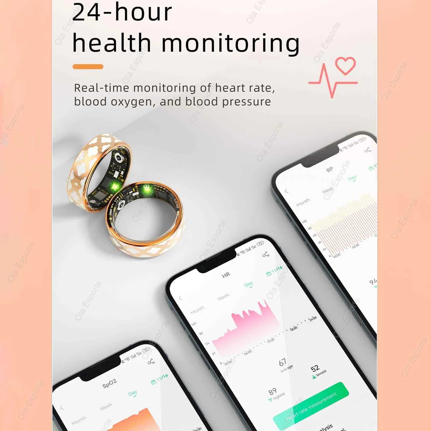 Suitable for Xiaomis new smart ring mens heart rate blood oxygen sleep health monitor sports fitness tracker Android iOS W250225