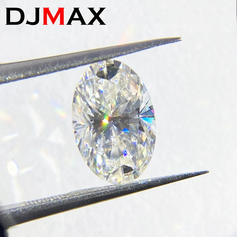 DJMAX 0.1-20ct Rare Oval Cut Loose Stone D Color Lab Grown Super White Certified Ellipse Oval Diamond 250222